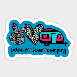 Peace Love Camping Sticker